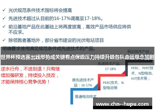 世界杯预选赛出线形势成关键看点保级压力持续升级各队命运悬念加剧
